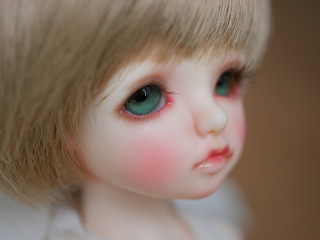 Blue eyes of the doll
