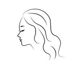Woman sketch silhouette
