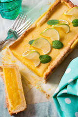 Homemade lemon curd tart