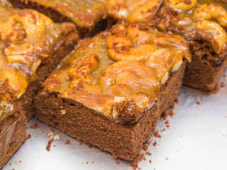 Toffee Cashew nut with caramel cake