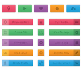 Soft button and icon set