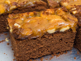 Toffee Cashew nut with caramel cake