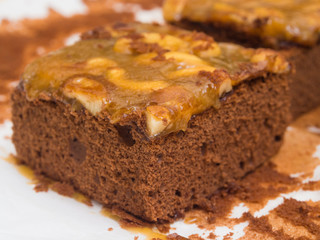 Piece of toffee cake