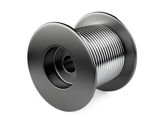 Black coil with wire.