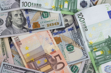 Two leading hard currencies - US Dollar and Euro