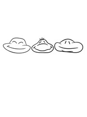 3 faces frog buddies team heads pattern funny