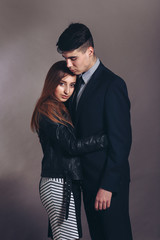 Portrait of a hugging couple