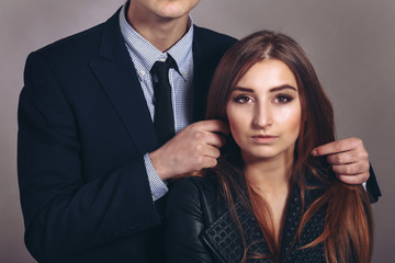 Portrait of a hugging couple