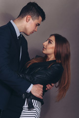 Portrait of a hugging couple