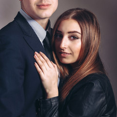 Portrait of a hugging couple