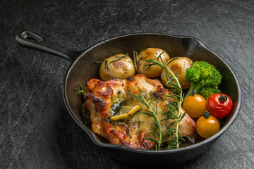 チキンのローズマリー香草焼きHerb firing of the chicken