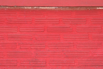 Red painted brick wall for Background textures