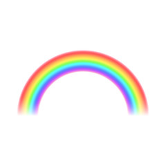 Rainbow icon, realistic style 
