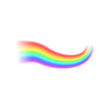 Rainbow curved line icon,realistic style 