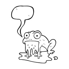 speech bubble cartoon gross little frog