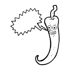 speech bubble cartoon chilli pepper