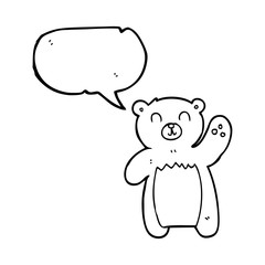 speech bubble cartoon teddy bear