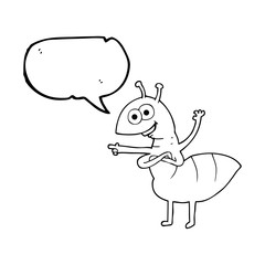 speech bubble cartoon ant