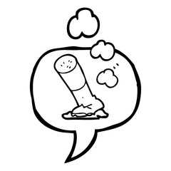 speech bubble cartoon cigarette