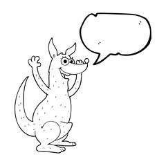 speech bubble cartoon kangaroo