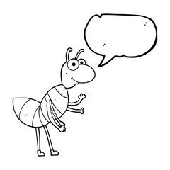 speech bubble cartoon ant