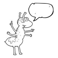 speech bubble cartoon ant