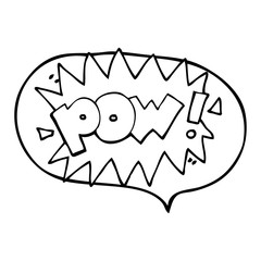 speech bubble cartoon pow symbol