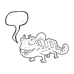 speech bubble cartoon chameleon