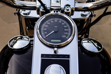 Motorcycle Chrome Instrument Console Panel