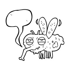 speech bubble cartoon fly