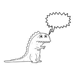 speech bubble cartoon dinosaur