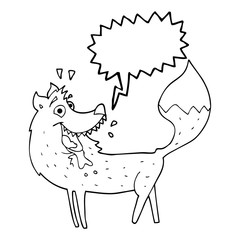 speech bubble cartoon wolf