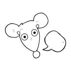 speech bubble cartoon mouse
