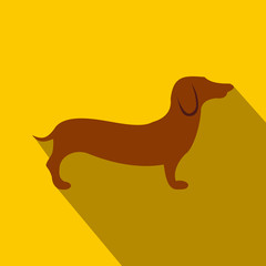 German shepherd icon, flat style