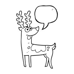 speech bubble cartoon reindeer