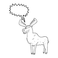 speech bubble cartoon moose
