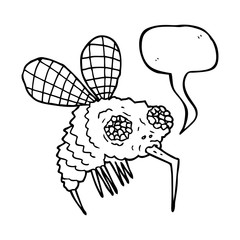 speech bubble cartoon fly