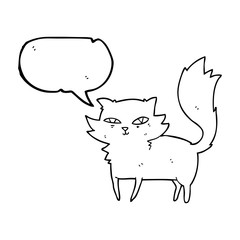 speech bubble cartoon cat