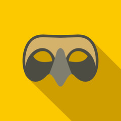 Mens Venetian mask icon, flat style