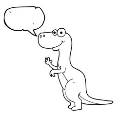 speech bubble cartoon dinosaur