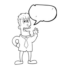 speech bubble cartoon businessman