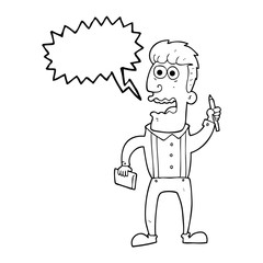 speech bubble cartoon stressed reporter