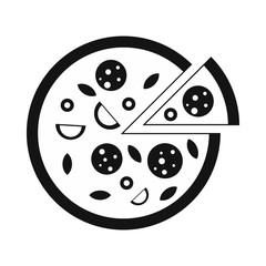 Pizza icon, simple style 