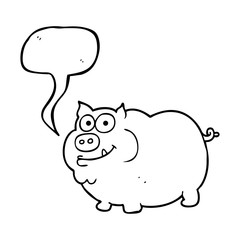 speech bubble cartoon pig