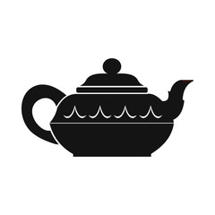 Chinese teapot icon, simple style 