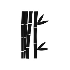 Bamboo stems icon, simple style 