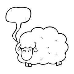 speech bubble cartoon sheep