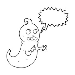 speech bubble cartoon ghost