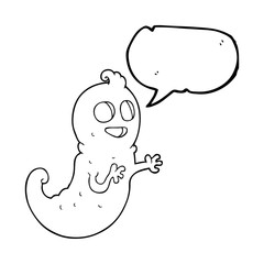 speech bubble cartoon ghost