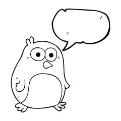 speech bubble cartoon penguin